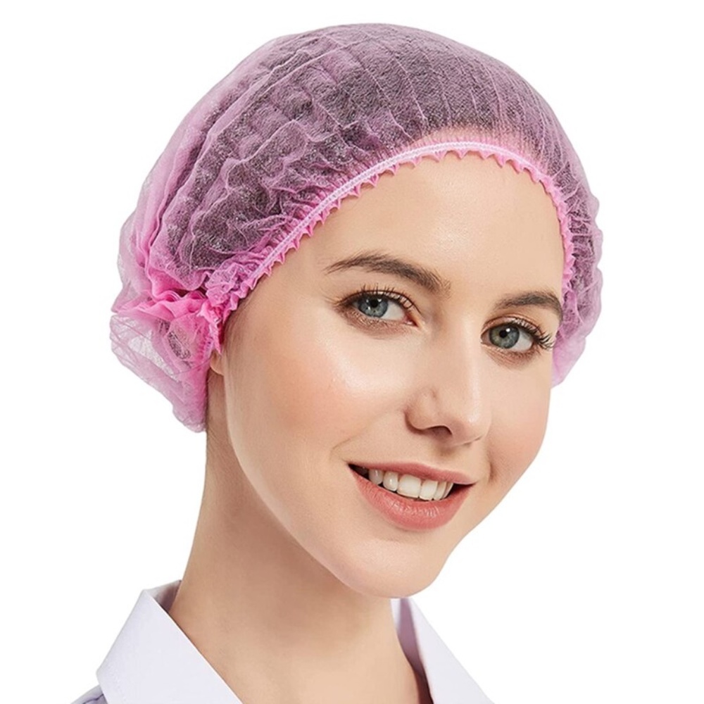 Disposable Bouffant (Hair Net) Caps Hair Head Cover Nets